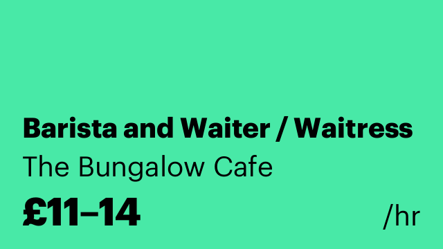 Barista and Waiter / Waitress