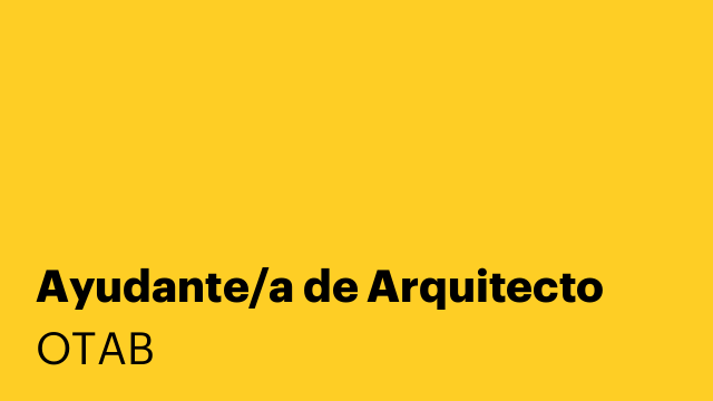Ayudante/a de Arquitecto