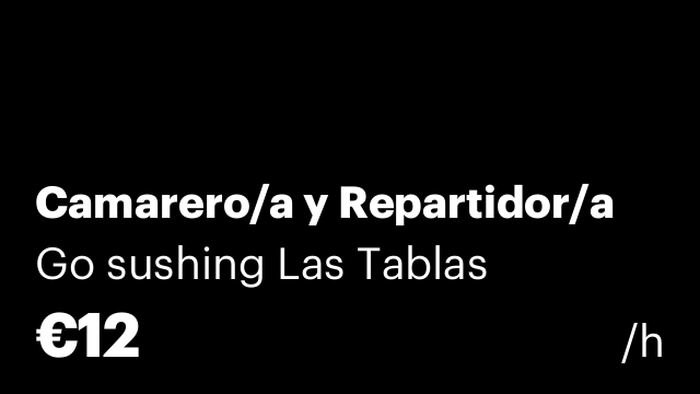 Camarero/a y Repartidor/a