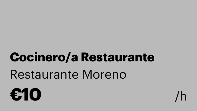 Cocinero/a Restaurante