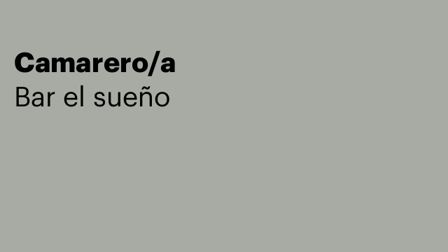 Camarero/a