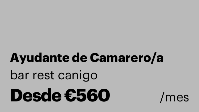 Ayudante de Camarero/a