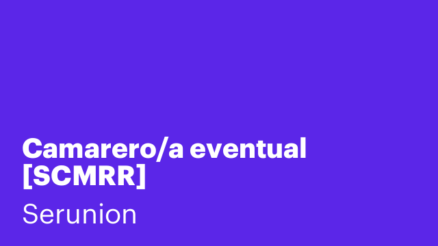 Camarero/a eventual [SCMRR]
