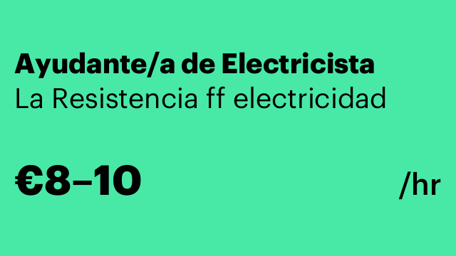Ayudante/a de Electricista