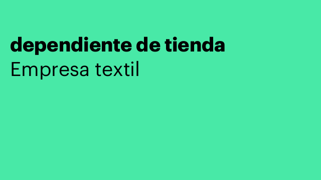 dependiente de tienda