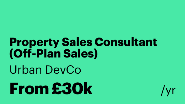 Property Sales Consultant (Off-Plan Sales)