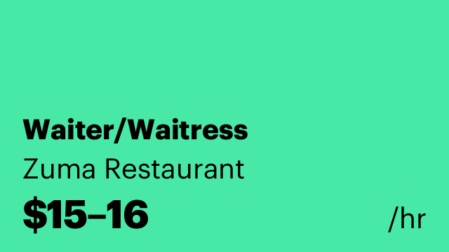 Waiter/Waitress
