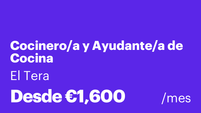 Cocinero/a y Ayudante/a de Cocina