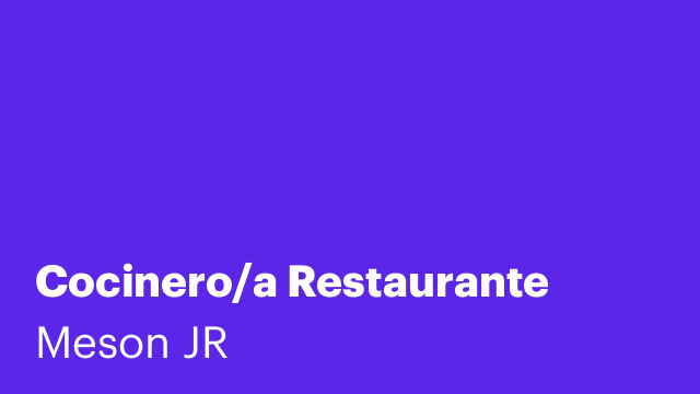 Cocinero/a Restaurante