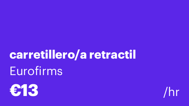 carretillero/a retractil