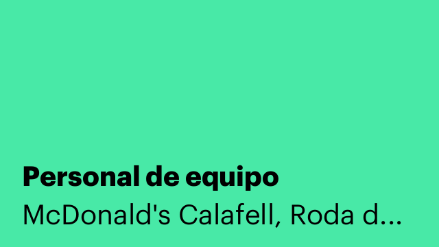 Personal de equipo