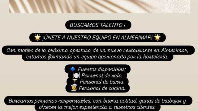 Camarero/a de Barra