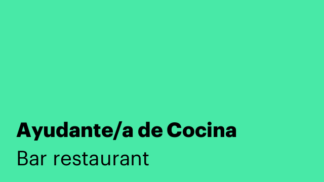 Ayudante/a de Cocina
