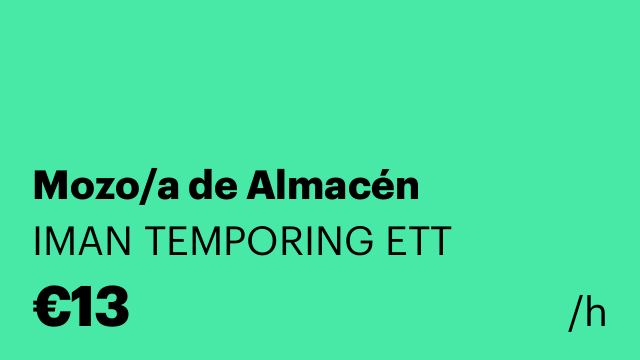 Mozo/a de Almacén