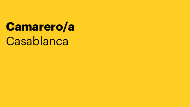 Camarero/a