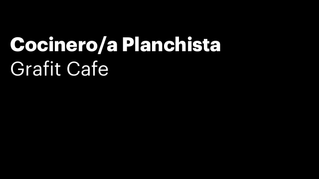 Cocinero/a Planchista