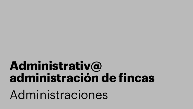 Administrativ@ administración de fincas