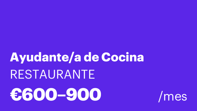 Ayudante/a de Cocina