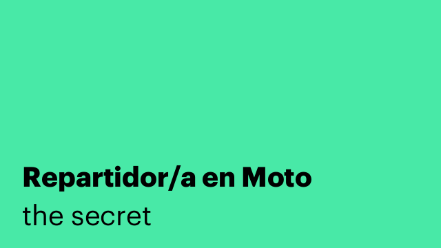 Repartidor/a en Moto
