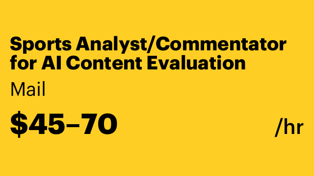 Sports Analyst/Commentator for AI Content Evaluation