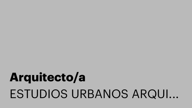 Arquitecto/a