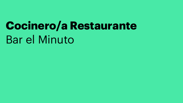 Cocinero/a Restaurante