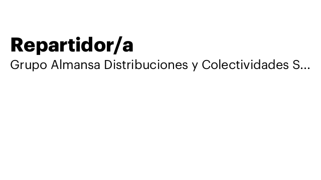 Repartidor/a