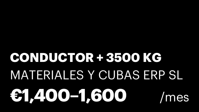 CONDUCTOR + 3500 KG