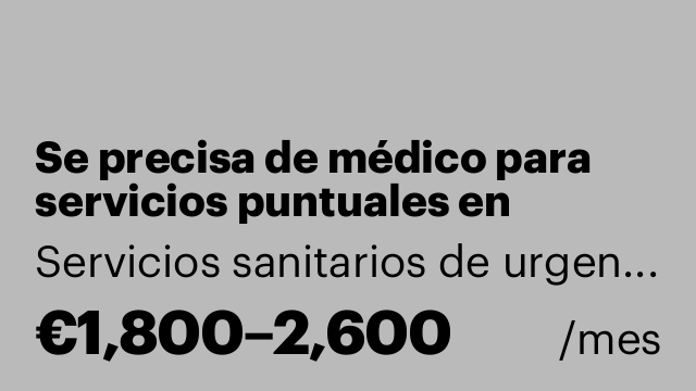Se precisa de médico para servicios puntuales en ambulancia