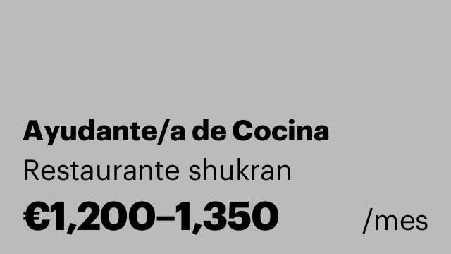 Ayudante/a de Cocina