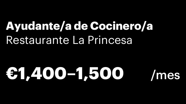 Ayudante/a de Cocinero/a