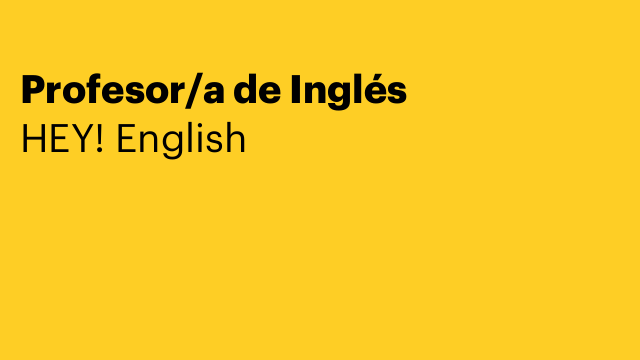 Profesor/a de Inglés