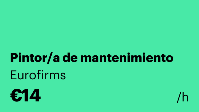 Pintor/a de mantenimiento