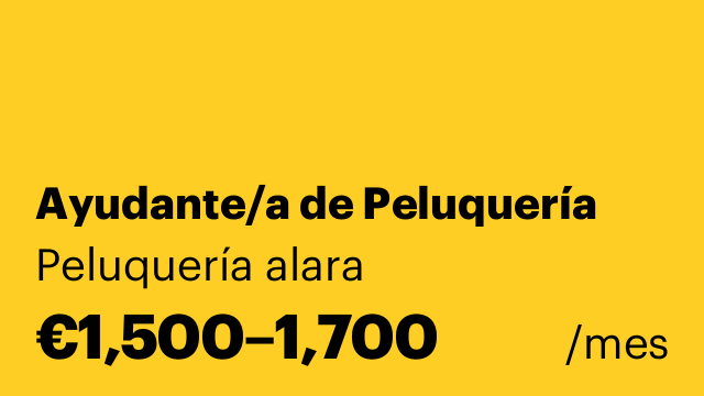 Ayudante/a de Peluquería
