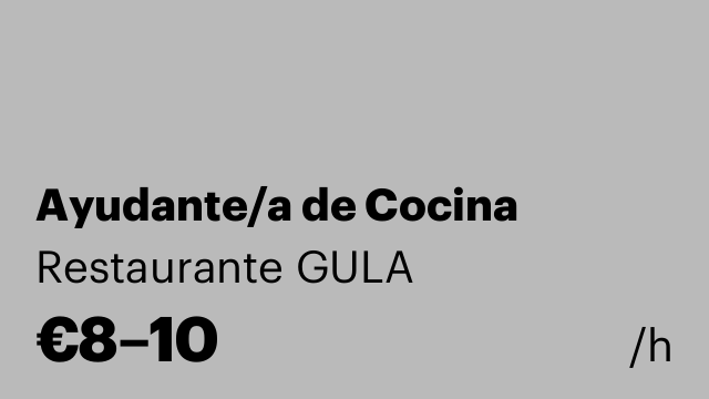 Ayudante/a de Cocina