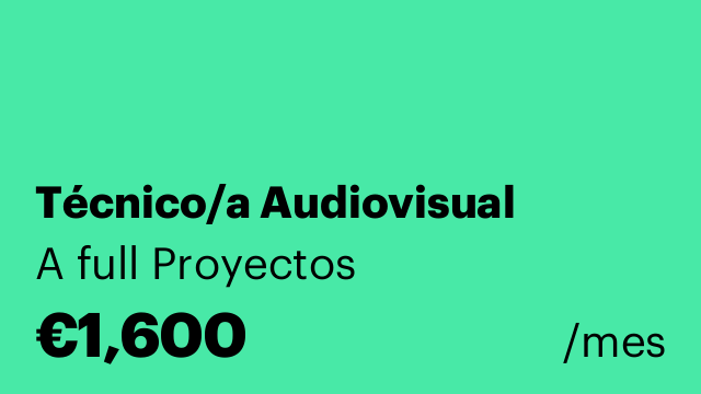 Técnico/a Audiovisual