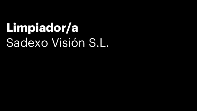 Limpiador/a