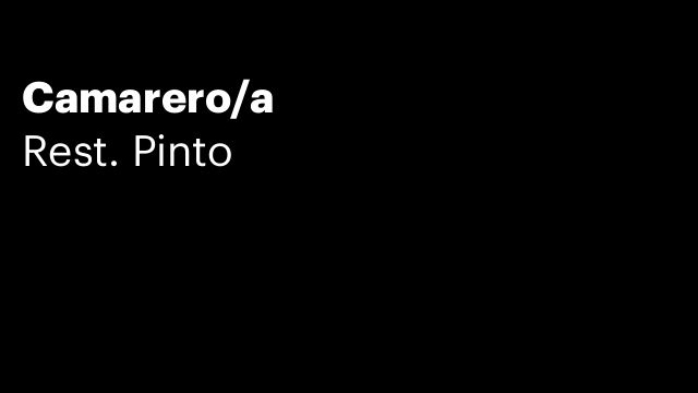 Camarero/a