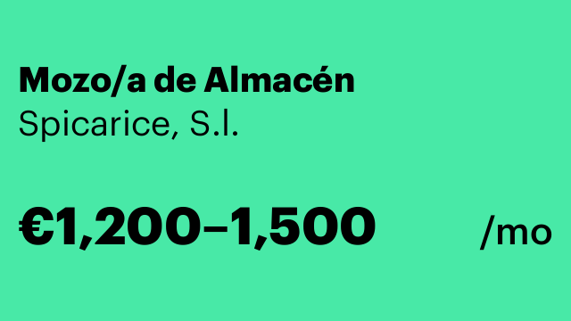Mozo/a de Almacén