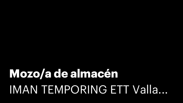 Mozo/a de almacén
