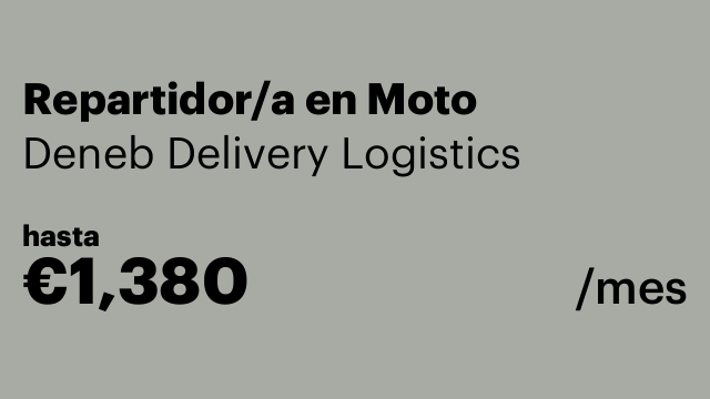 Repartidor/a en Moto