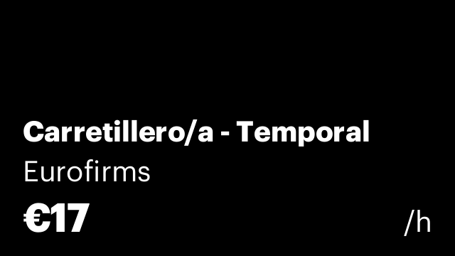Carretillero/a - Temporal