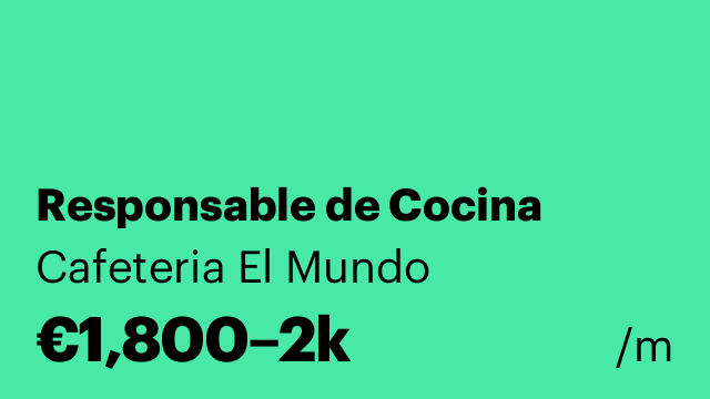 Responsable de Cocina