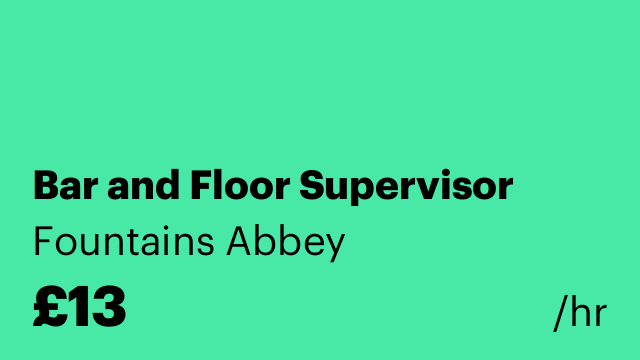 Bar and Floor Supervisor