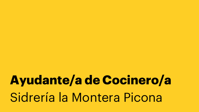 Ayudante/a de Cocinero/a