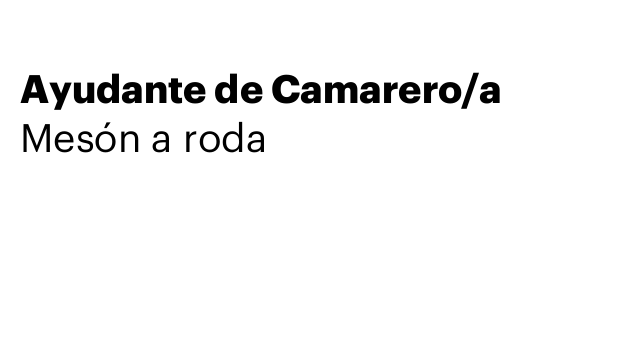 Ayudante de Camarero/a
