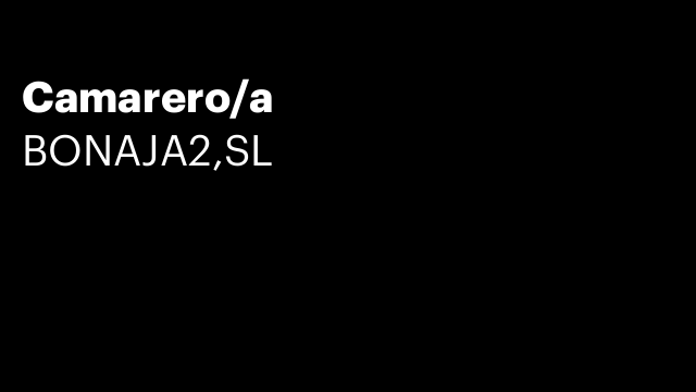Camarero/a