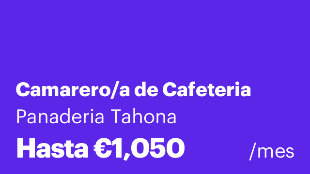 Camarero/a de Cafeteria