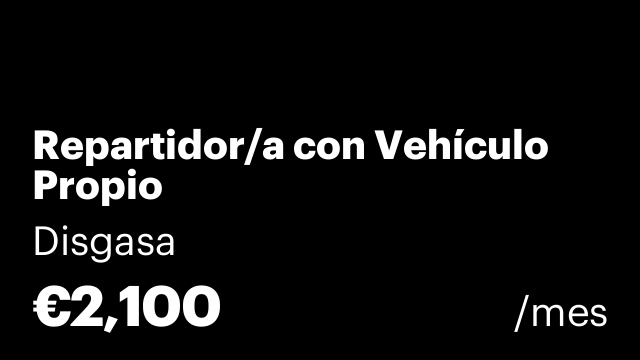 Repartidor/a con Vehículo Propio