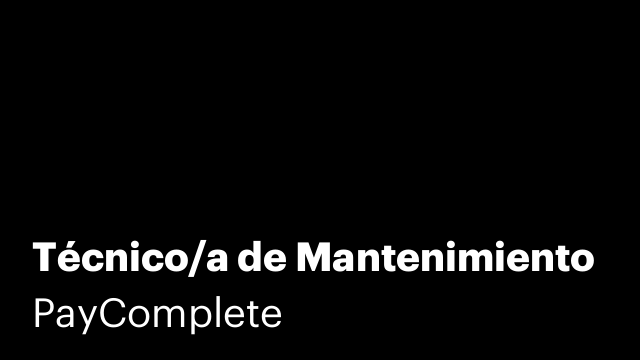 Técnico/a de Mantenimiento